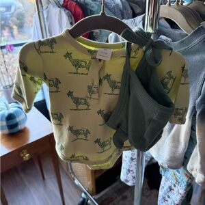 Baby Goat Print Outfit with Hat